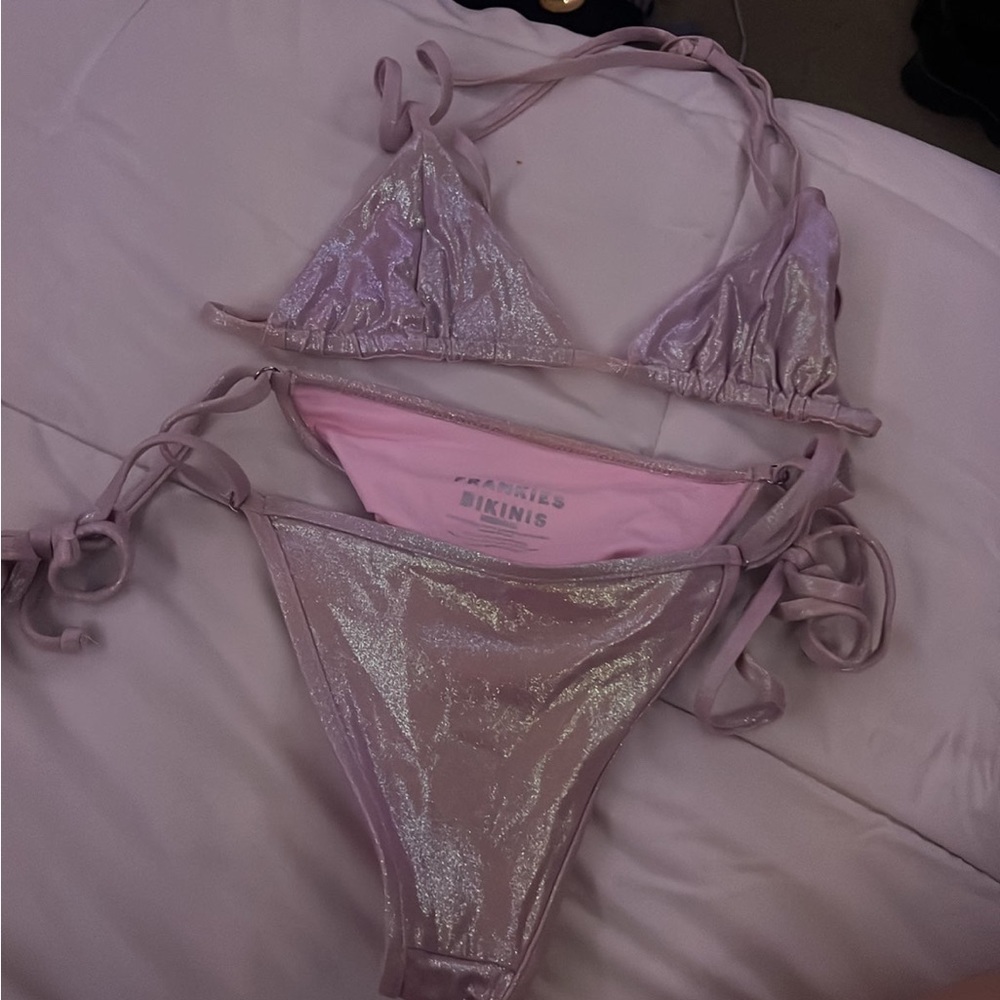 Pink Iridescent Bikini from Frankies Bikinis